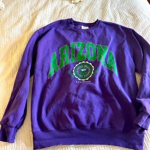 Pull&Bear Purple and Green Sweatshirt